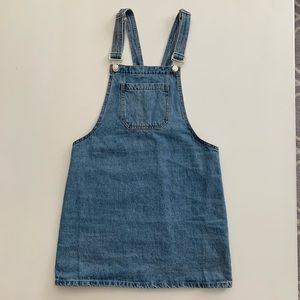 Denim overall style dress